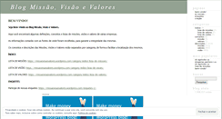 Desktop Screenshot of missaovisaovalores.wordpress.com