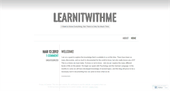 Desktop Screenshot of learnitwithme.wordpress.com