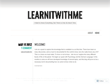 Tablet Screenshot of learnitwithme.wordpress.com