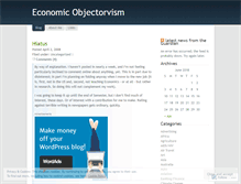 Tablet Screenshot of economicobjectorvism.wordpress.com