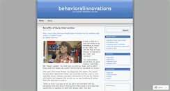 Desktop Screenshot of behavioralinnovations.wordpress.com