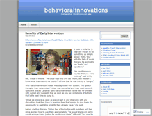 Tablet Screenshot of behavioralinnovations.wordpress.com