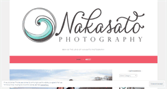 Desktop Screenshot of nakasatophotography.wordpress.com