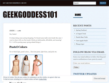 Tablet Screenshot of geekgoddess101.wordpress.com