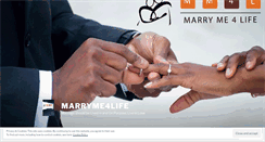 Desktop Screenshot of marryme4life.wordpress.com