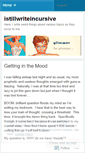 Mobile Screenshot of istillwriteincursive.wordpress.com