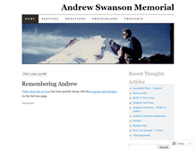 Tablet Screenshot of andrewswansonmemorial.wordpress.com