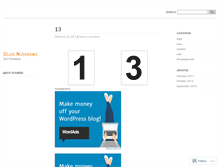 Tablet Screenshot of blognumbers.wordpress.com