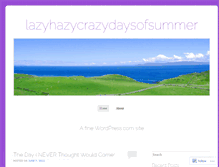 Tablet Screenshot of lazyhazycrazydaysofsummer.wordpress.com