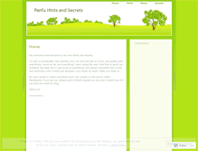 Tablet Screenshot of panfuhints.wordpress.com