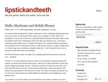 Tablet Screenshot of lipstickandteeth.wordpress.com