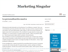 Tablet Screenshot of marketingsingular.wordpress.com