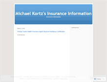 Tablet Screenshot of michaelkortz.wordpress.com