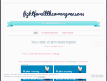 Tablet Screenshot of fightforallthewrongreasons.wordpress.com