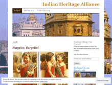 Tablet Screenshot of indiaheritageclub.wordpress.com