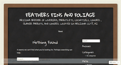 Desktop Screenshot of feathersfinsandfoliage.wordpress.com