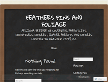 Tablet Screenshot of feathersfinsandfoliage.wordpress.com