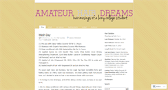 Desktop Screenshot of amateurdreams.wordpress.com