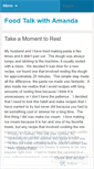 Mobile Screenshot of foodtalkwithamanda.wordpress.com