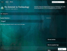Tablet Screenshot of nointerestintechnology.wordpress.com