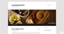 Desktop Screenshot of ansalhighlandpark.wordpress.com