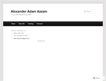 Tablet Screenshot of adamazzam.wordpress.com