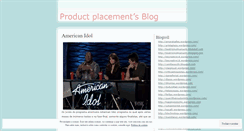 Desktop Screenshot of productplacement1.wordpress.com