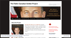 Desktop Screenshot of fallencanadiansoldierproject.wordpress.com