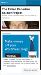 Mobile Screenshot of fallencanadiansoldierproject.wordpress.com