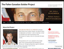 Tablet Screenshot of fallencanadiansoldierproject.wordpress.com