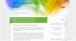 Desktop Screenshot of mentalgamesforadults.wordpress.com