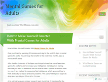 Tablet Screenshot of mentalgamesforadults.wordpress.com