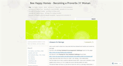 Desktop Screenshot of beehappyhomes.wordpress.com