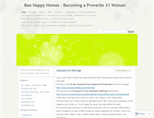 Tablet Screenshot of beehappyhomes.wordpress.com