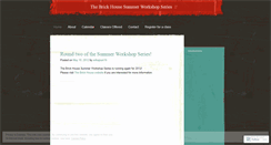Desktop Screenshot of brickhouseworkshops.wordpress.com