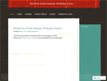 Tablet Screenshot of brickhouseworkshops.wordpress.com