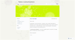 Desktop Screenshot of comunicazionetestuale.wordpress.com