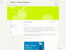 Tablet Screenshot of comunicazionetestuale.wordpress.com
