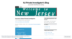 Desktop Screenshot of njprivateinvestigator.wordpress.com
