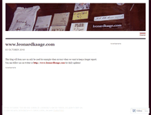 Tablet Screenshot of leonardkaage.wordpress.com