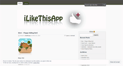 Desktop Screenshot of ilikethisapp.wordpress.com