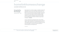 Desktop Screenshot of homelinkhomeexchange.wordpress.com
