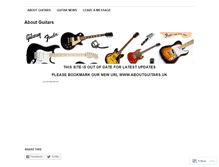 Tablet Screenshot of aboutguitars.wordpress.com