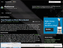 Tablet Screenshot of dustinrcox.wordpress.com