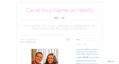 Desktop Screenshot of carveyournameonhearts.wordpress.com