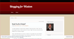 Desktop Screenshot of bloggingforwisdom.wordpress.com