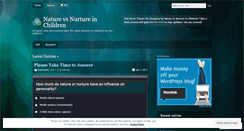 Desktop Screenshot of naturevsnurtureinchildren.wordpress.com