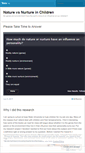Mobile Screenshot of naturevsnurtureinchildren.wordpress.com