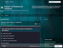 Tablet Screenshot of naturevsnurtureinchildren.wordpress.com