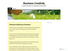 Tablet Screenshot of businesscreativity.wordpress.com